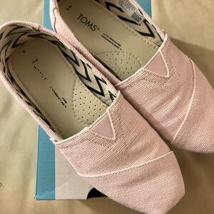TOMS Women's Alpargata shoes in Cloudy Pink Heritage Canvas